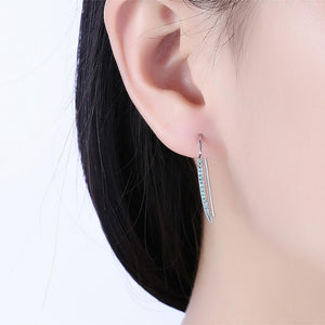 Simple and Fashion Geometric Turquoise Earrings - Glamorousky