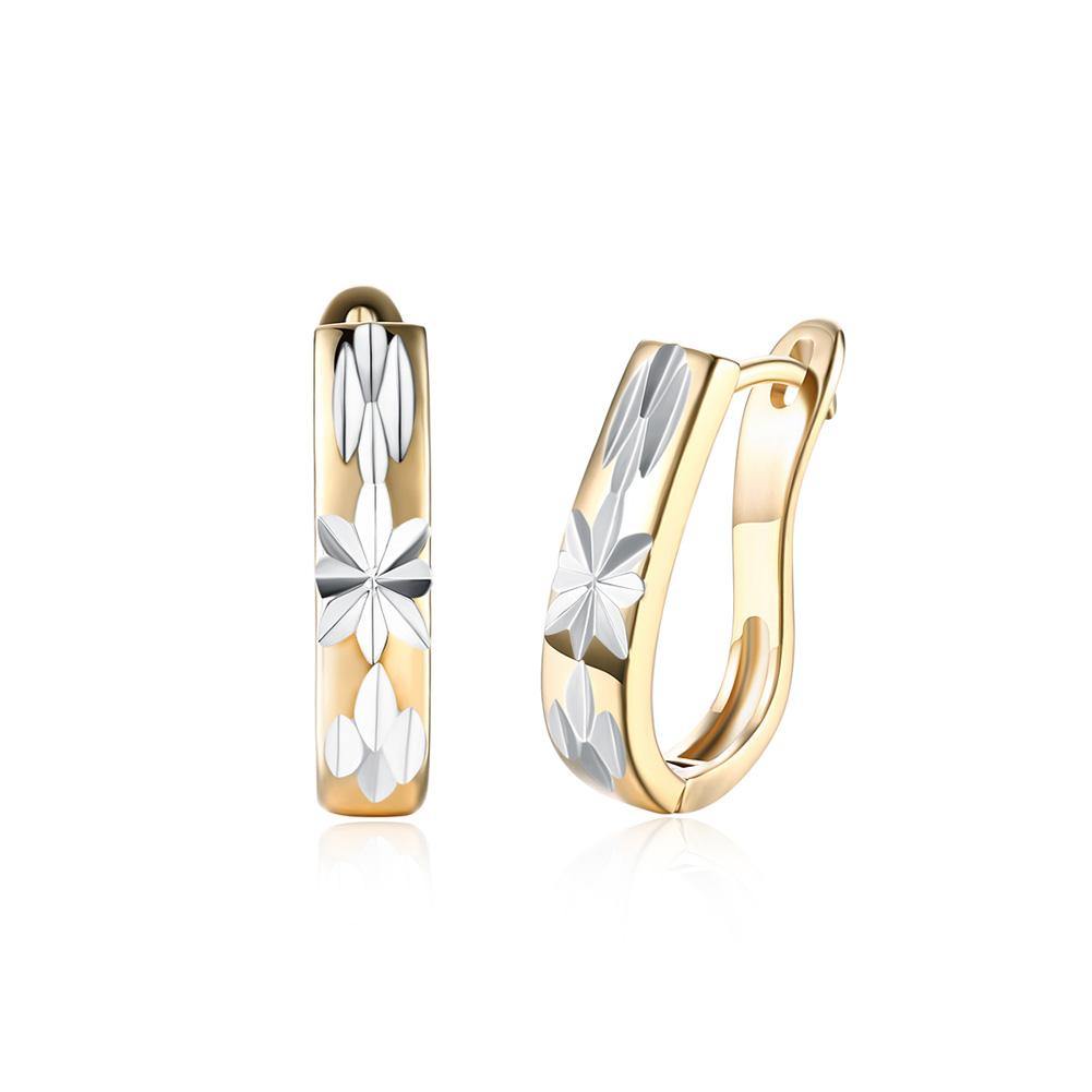 Fashion Simple Plated Champagne Gold Pattern Earrings - Glamorousky