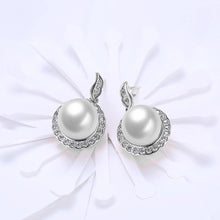 Load image into Gallery viewer, Elegant and Fshion Geometric Round Pearl Stud Earrings - Glamorousky