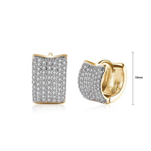 Load image into Gallery viewer, Fashion Dazzling Plated Champagne Gold Geometric Cubic Zircon Earrings - Glamorousky