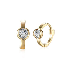 Load image into Gallery viewer, Fashion Simple Plated Champagne Geometric Cubic Zircon Earrings - Glamorousky