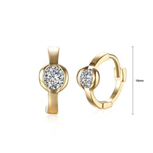 Load image into Gallery viewer, Fashion Simple Plated Champagne Geometric Cubic Zircon Earrings - Glamorousky