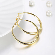 Load image into Gallery viewer, Simple and Fashion Plated Gold Geometric Circle Earrings - Glamorousky