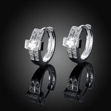 Load image into Gallery viewer, Fashion Bright Geometric Round Cubic Zirconia Stud Earrings - Glamorousky