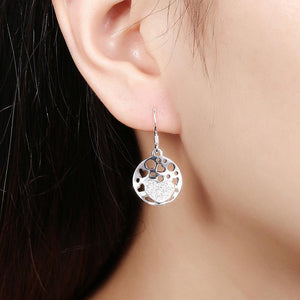 Simple and Romantic Hollow Hollow Cubic Zircon Earrings - Glamorousky