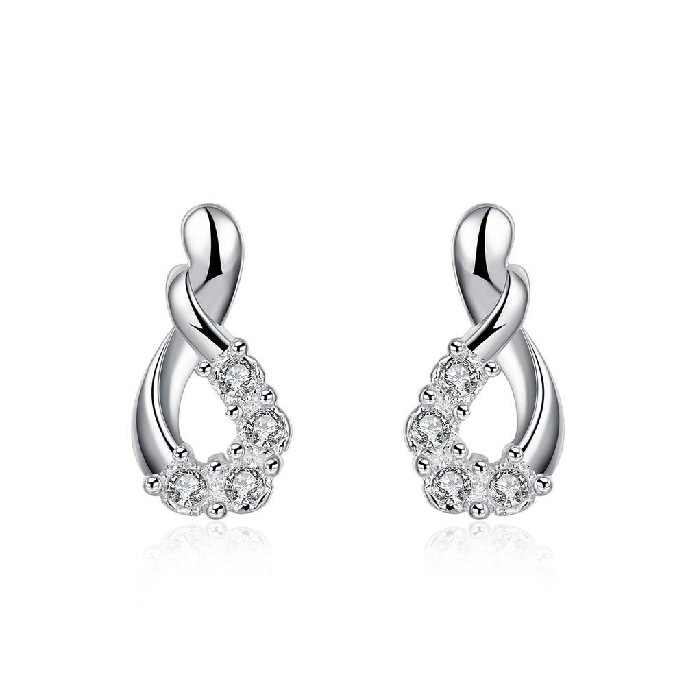 Fashion Elegant Geometric Cubic Zircon Stud Earrings - Glamorousky