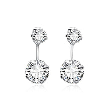 Load image into Gallery viewer, Fashion Simple Geometric Round Cubic Zircon Earrings - Glamorousky