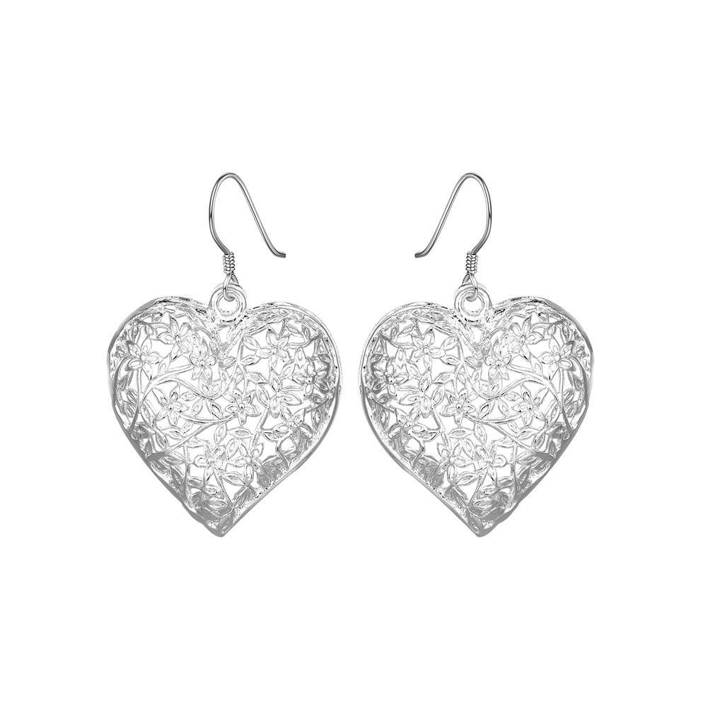 Simple and Romantic Heart-shaped Cutout Earrings - Glamorousky