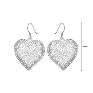 Simple and Romantic Heart-shaped Cutout Earrings - Glamorousky