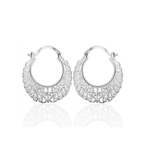 Fashion Elegant Openwork Carved Geometric Earrings - Glamorousky