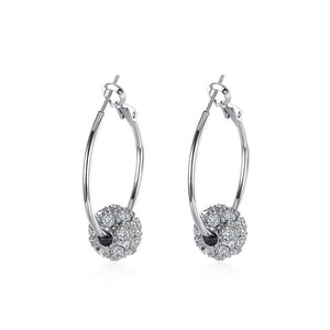Fashion Elegant Geometric Round Cubic Zircon Earrings - Glamorousky