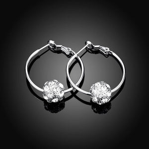 Fashion Elegant Geometric Round Cubic Zircon Earrings - Glamorousky