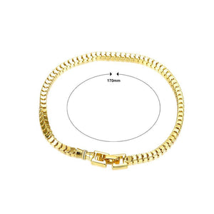 Fashion Simple Plated Gold Geometric Check Bracelet - Glamorousky