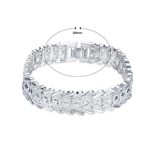 Fashion Simple Geometric Carved Bracelet - Glamorousky