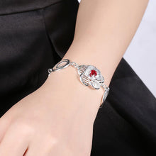 Load image into Gallery viewer, Fashion Elegant Round Flower Red Cubic Zircon Bracelet - Glamorousky