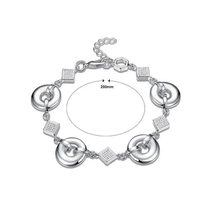 Fashion Simple Geometric Circle Square Bracelet - Glamorousky
