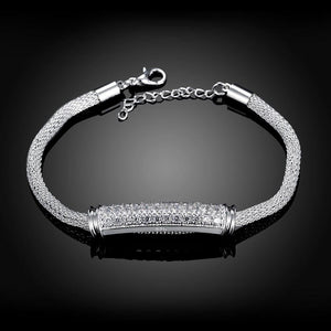 Fashion Bright Geometric Bar Cubic Zircon Bracelet - Glamorousky