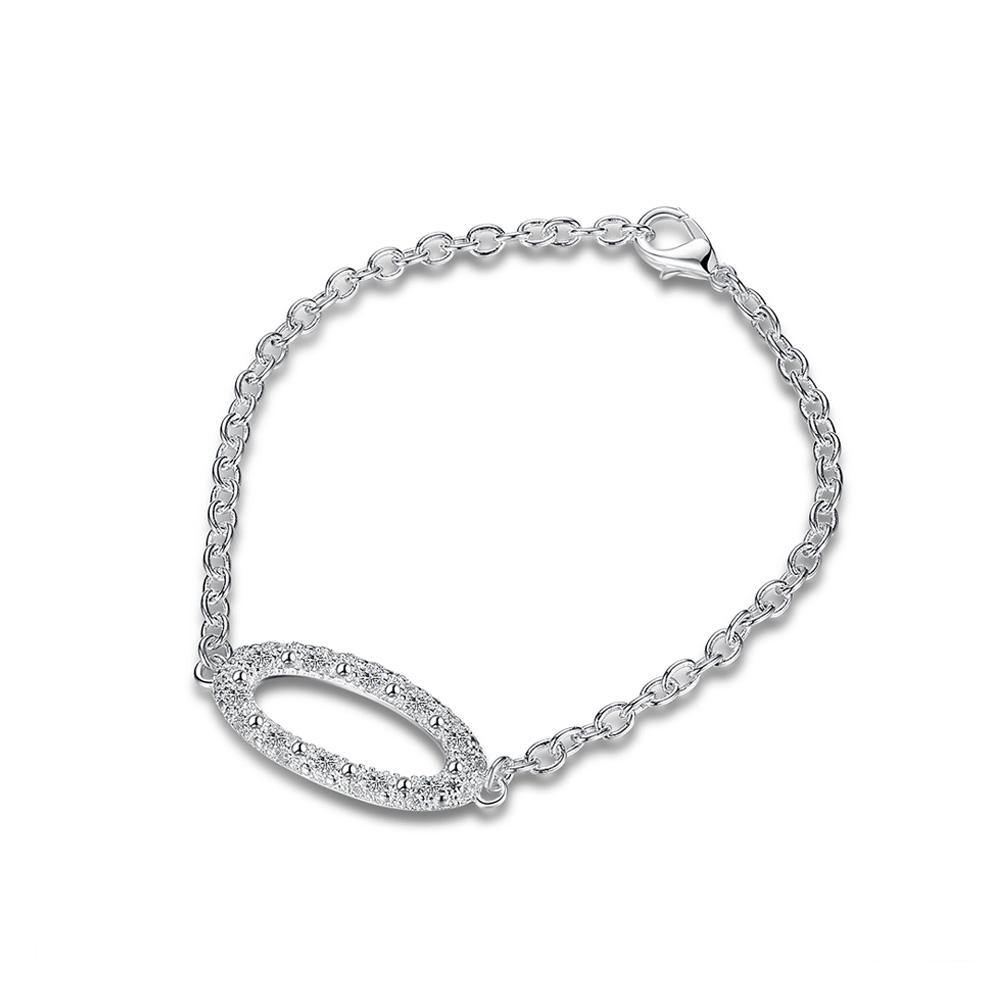 Simple and Fashion Geometric Oval Cubic Zircon Bracelet - Glamorousky