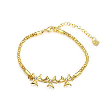 Load image into Gallery viewer, Simple Fashion Plated Gold Flower Cubic Zircon Bracelet - Glamorousky