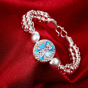 Fashion Round Pattern Double Bead Bracelet - Glamorousky