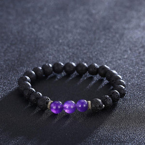 Fashion Simple Beaded Purple Bracelet - Glamorousky
