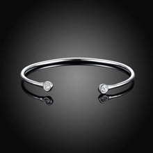 Load image into Gallery viewer, Simple and Fashion Geometric Cubic Zircon Open Bangle - Glamorousky