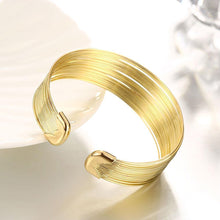 Load image into Gallery viewer, Fashion Exaggerated Plated Gold Plated Wide Edition Open Bangle - Glamorousky