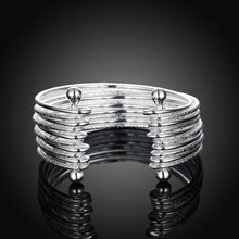 Load image into Gallery viewer, Fashion Exaggerated Textured Multi Layer Open Bangle - Glamorousky