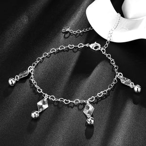 Simple and Fashion Geometric Diamond Bell Anklet - Glamorousky