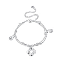 Load image into Gallery viewer, Simple Lucky Four-leafed Clover Anklet - Glamorousky