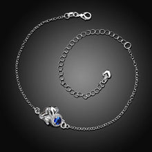 Load image into Gallery viewer, Simple and Fashion Geometric Blue Cubic Zircon Anklet - Glamorousky