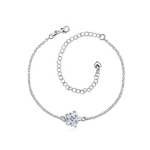 Load image into Gallery viewer, Fashion Classic Flower Blue Cubic Zircon Anklet
