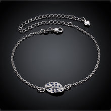 Load image into Gallery viewer, Fashion Simple Leaf Blue Cubic Zircon Anklet