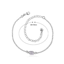 Load image into Gallery viewer, Fashion Simple Leaf Purple Cubic Zircon Anklet