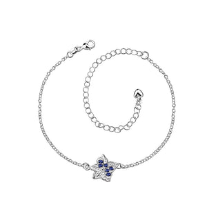 Fashion Simple Star Blue Cubic Zircon Anklet