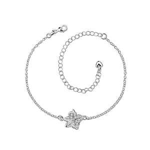 Fashion Simple Star White Cubic Zircon Anklet