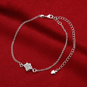 Fashion Simple Star White Cubic Zircon Anklet