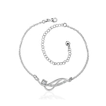 Load image into Gallery viewer, Simple and Fashion Geometric White Cubic Zircon Anklet - Glamorousky