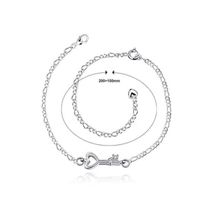Simple and Fashion Key Cubic Zircon Anklet - Glamorousky