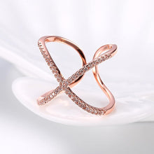 Load image into Gallery viewer, Fashion Creative Plated Rose Gold Butterfly Cubic Zircon Adjustable Open Ring - Glamorousky