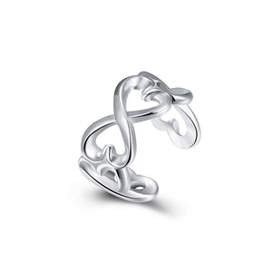 Simple Romantic Heart-shaped Adjustable Open Ring