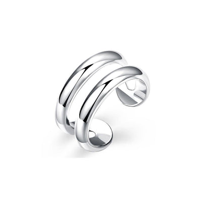 Simple and Fashion Line Adjustable Split Ring - Glamorousky