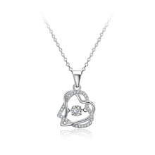 Load image into Gallery viewer, 925 Sterling Silver Fashion Romantic Heart Pendant with Cubic Zircon and Necklace - Glamorousky