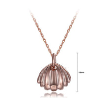 Load image into Gallery viewer, 925 Sterling Silver Plated Rose Gold Fashion Shell Bell Pendant with Necklace - Glamorousky