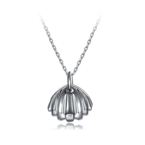 925 Sterling Silver Fashion Simple Shell Bell Pendant with Necklace - Glamorousky