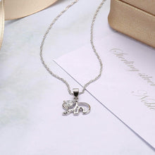 Load image into Gallery viewer, 925 Sterling Silver Fashion Simply Elephant Pendant with Cubic Zircon and Necklace - Glamorousky