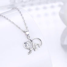 Load image into Gallery viewer, 925 Sterling Silver Fashion Simply Elephant Pendant with Cubic Zircon and Necklace - Glamorousky