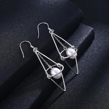 Load image into Gallery viewer, 925 Sterling Silver Simple Fashion Geometric Pearl Earrings - Glamorousky