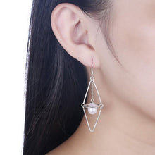 Load image into Gallery viewer, 925 Sterling Silver Simple Fashion Geometric Pearl Earrings - Glamorousky
