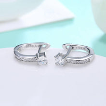 Load image into Gallery viewer, 925 Sterling Silver Simple Fashion Geometric U-shaped Cubic Zircon Stud Earrings - Glamorousky